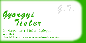 gyorgyi tisler business card