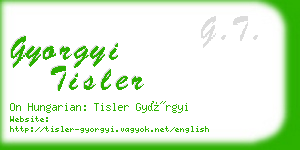 gyorgyi tisler business card